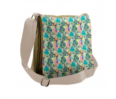 Hawaii Botany Flowers Messenger Bag