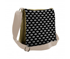Circles and Ogee Shapes Messenger Bag