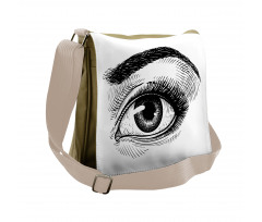 Female Eye Makeup Messenger Bag