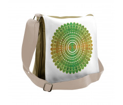 Circle Scale Pattern Messenger Bag