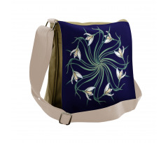 Art Nouveau Floral Design Messenger Bag