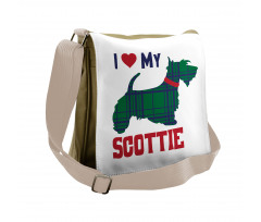 I Heart My Scottie Text Messenger Bag