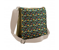 Colorful Tyrannosaurus Messenger Bag