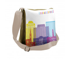 Colorful Urban City Sky Messenger Bag