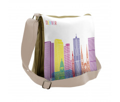 Urban Buildings Apartments Messenger Bag