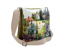 Tuscany Village Scenery Messenger Bag