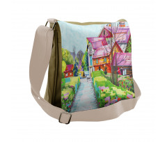 Rural Old Village Houses Messenger Bag