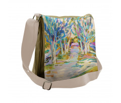 Leafless Trees Pastel Tone Messenger Bag