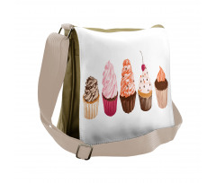 Cakes with Frosting Topping Messenger Bag