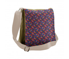 Vintage Simplistic Argyle Messenger Bag