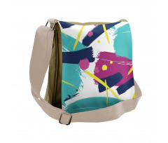 Modern Art Brushstrokes Messenger Bag