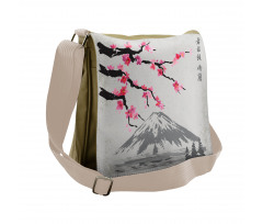 Fujiyama Cherry Blossoms Messenger Bag