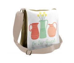 Flower Vases Blossoms Messenger Bag