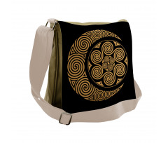 Celtic Moon and Sun Boho Messenger Bag