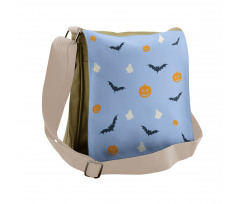 Pumpkins and the Flying Bats Messenger Bag