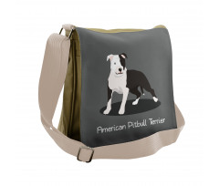 American Cartoon Terrier Messenger Bag