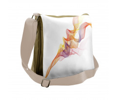 Colorful Abstract Lines Waves Messenger Bag