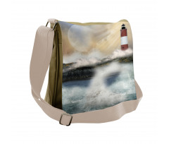 Stormy Sea Waves Messenger Bag