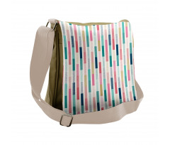 Avant-Garde Color Stripes Messenger Bag