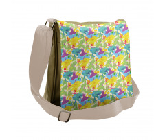 Trippy Paintbrush Pattern Messenger Bag