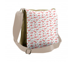 Pastel Forest Animals and Herbs Messenger Bag