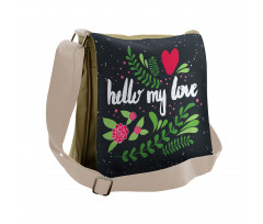 Hello My Love Words Messenger Bag