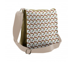 Beans with Blooming Flowers Messenger Bag