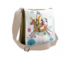 Fairy Cartoon Composition Messenger Bag