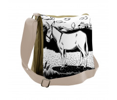 Farmland Village and Animal Messenger Bag