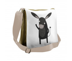 Happy Donkey with a Smile Messenger Bag