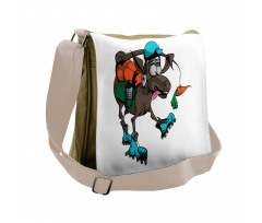 Funny Animal Chasing Carrot Messenger Bag