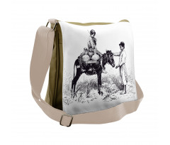 Water Carrier Vintage Sketch Messenger Bag