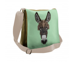 Illustrated Animal Portrait Messenger Bag