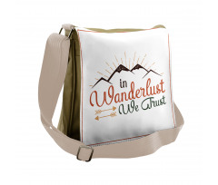 Wanderlust We Trust Text Messenger Bag