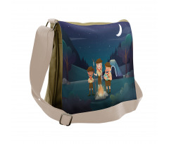 3 Scouts in the Forest Messenger Bag