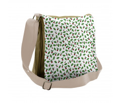 Leaves with Berry Fruits Messenger Bag