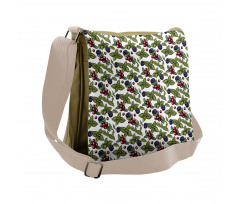 Berry Mint Leaf Herbs Messenger Bag