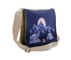 Family Adventure Camping Forest Messenger Bag