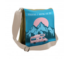 Road Trip with Caravan Pines Messenger Bag