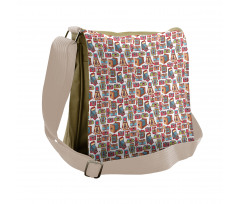 Colorful Film Retro Pattern Messenger Bag