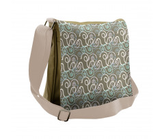 Hand-drawn Style Swirl Ropes Messenger Bag