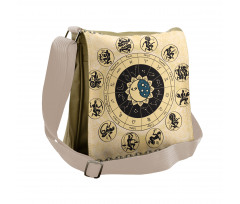 Mystic Horoscope Wheel Art Messenger Bag