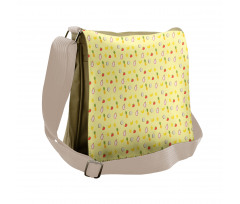 Pineapple Banana Tropical Messenger Bag