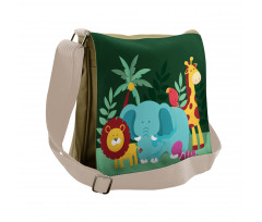 Nursery Jungle Composition Messenger Bag