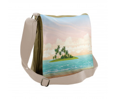 Jungle at Sunset Sky Clouds Messenger Bag