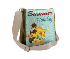 Summer Holiday Calligraphy Messenger Bag