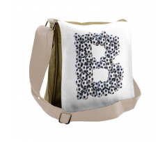 Monochrome Footballs Messenger Bag