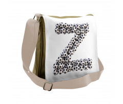 Last Letter Alphabet Messenger Bag