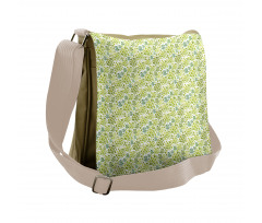 Brush Stroke Style Foliage Messenger Bag