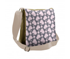 Pink Chrysanthemum Flower Messenger Bag